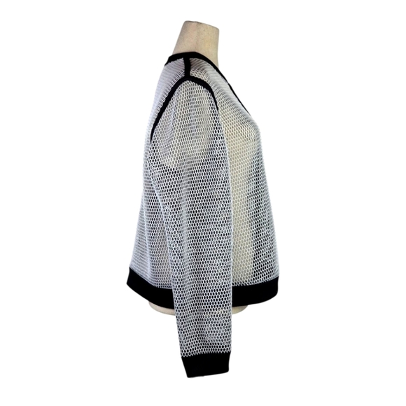 a.n.a 1X Mesh Bomber Jacket Black White Plus Size Streetwear Layer - Picture 6 of 8